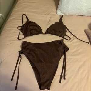 Abercrombie & Fitch Brown Triangle Bikini Set